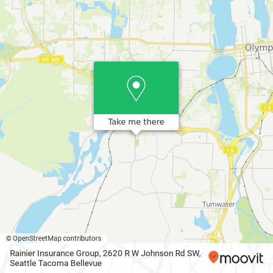 Rainier Insurance Group, 2620 R W Johnson Rd SW map