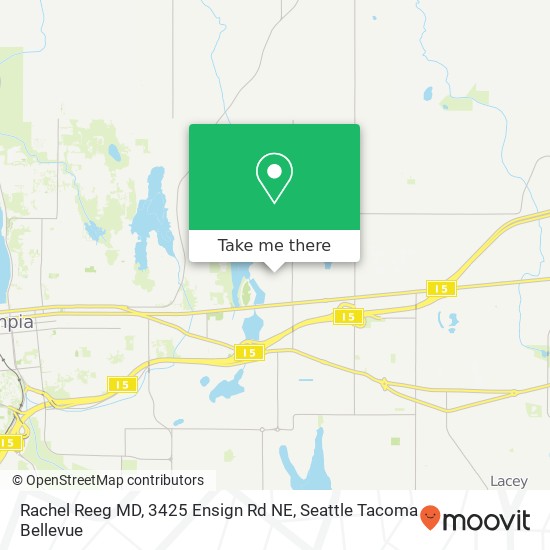 Mapa de Rachel Reeg MD, 3425 Ensign Rd NE