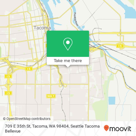 Mapa de 709 E 35th St, Tacoma, WA 98404