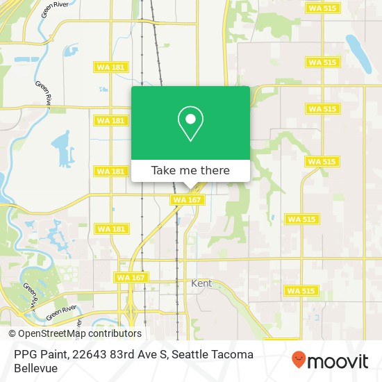 Mapa de PPG Paint, 22643 83rd Ave S