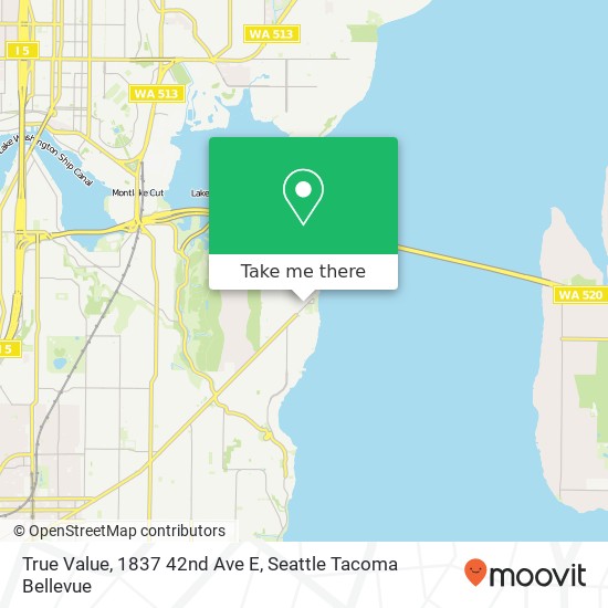 True Value, 1837 42nd Ave E map