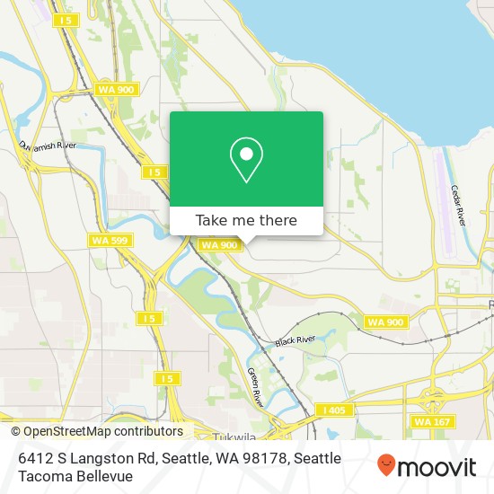 Mapa de 6412 S Langston Rd, Seattle, WA 98178