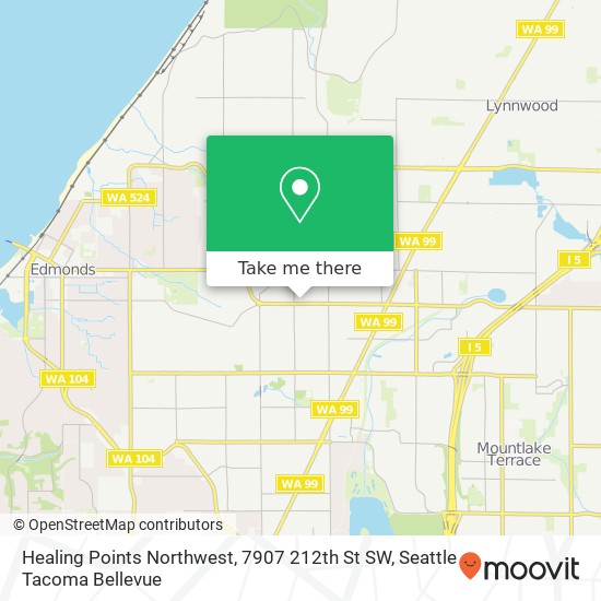 Healing Points Northwest, 7907 212th St SW map