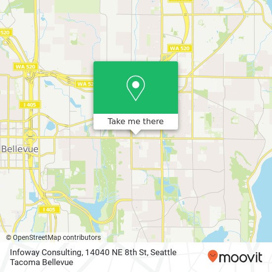 Mapa de Infoway Consulting, 14040 NE 8th St