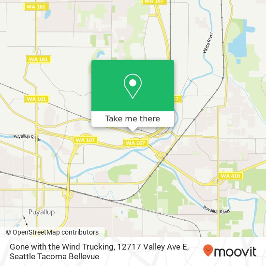 Gone with the Wind Trucking, 12717 Valley Ave E map