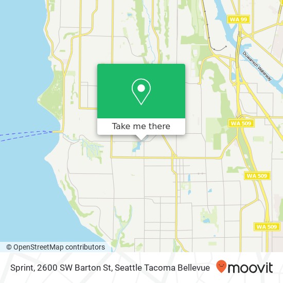 Mapa de Sprint, 2600 SW Barton St