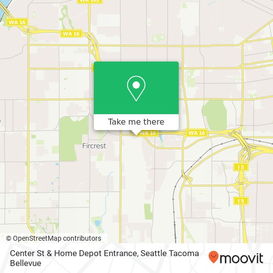 Center St & Home Depot Entrance map