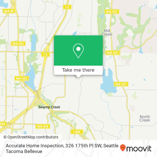 Mapa de Accurate Home Inspection, 326 175th Pl SW