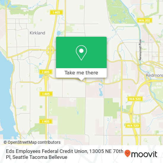Eds Employees Federal Credit Union, 13005 NE 70th Pl map