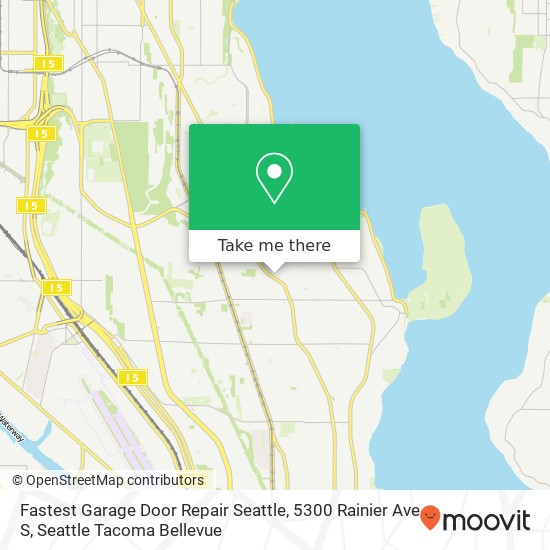 Fastest Garage Door Repair Seattle, 5300 Rainier Ave S map