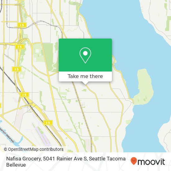 Mapa de Nafisa Grocery, 5041 Rainier Ave S