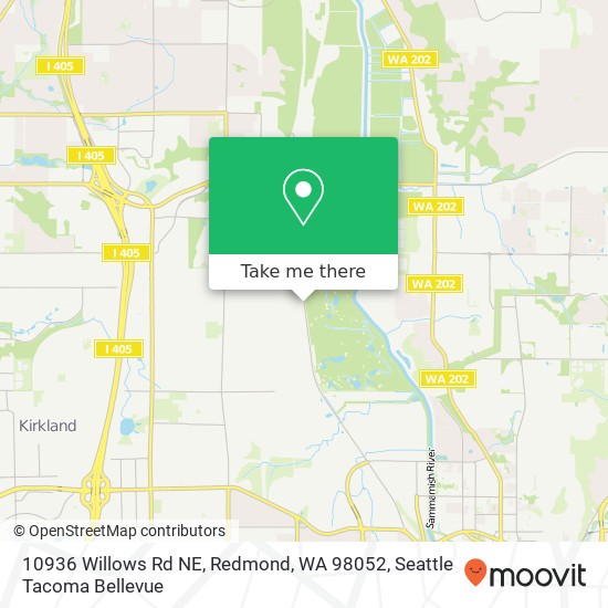 10936 Willows Rd NE, Redmond, WA 98052 map