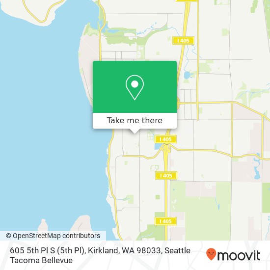 Mapa de 605 5th Pl S (5th Pl), Kirkland, WA 98033