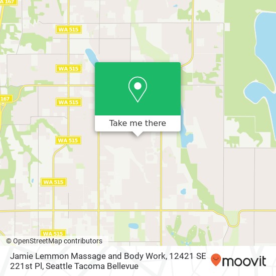 Mapa de Jamie Lemmon Massage and Body Work, 12421 SE 221st Pl