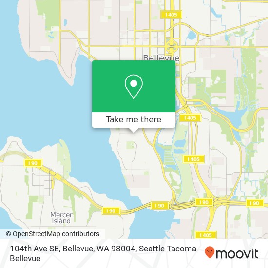 104th Ave SE, Bellevue, WA 98004 map