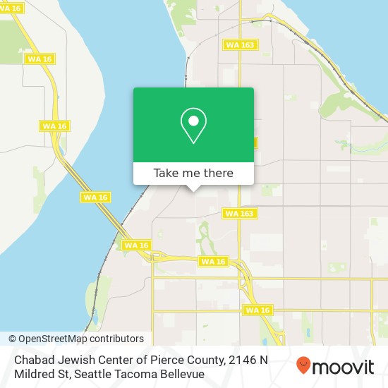 Chabad Jewish Center of Pierce County, 2146 N Mildred St map