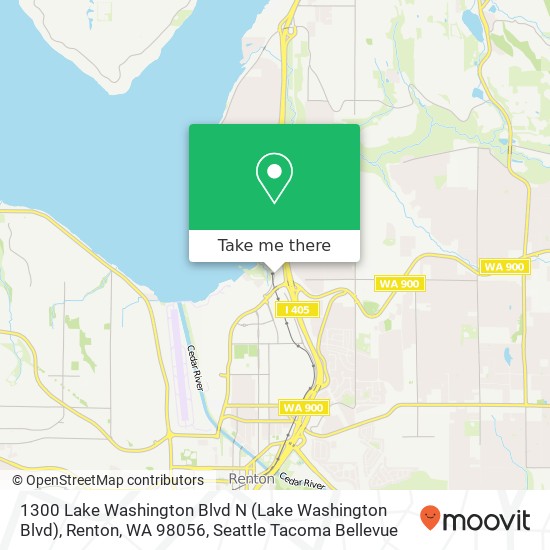 1300 Lake Washington Blvd N (Lake Washington Blvd), Renton, WA 98056 map