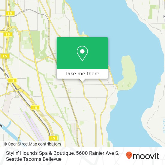 Mapa de Stylin' Hounds Spa & Boutique, 5600 Rainier Ave S