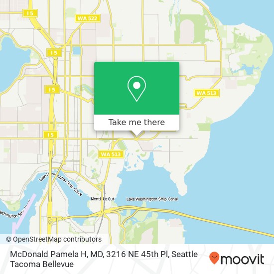 Mapa de McDonald Pamela H, MD, 3216 NE 45th Pl