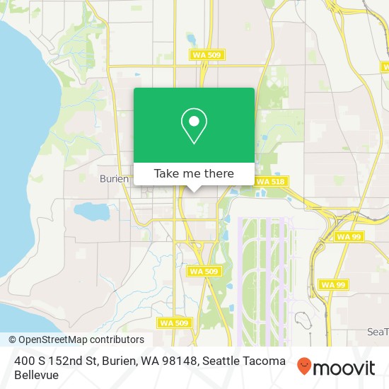 Mapa de 400 S 152nd St, Burien, WA 98148