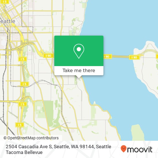 Mapa de 2504 Cascadia Ave S, Seattle, WA 98144