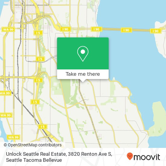 Mapa de Unlock Seattle Real Estate, 3820 Renton Ave S