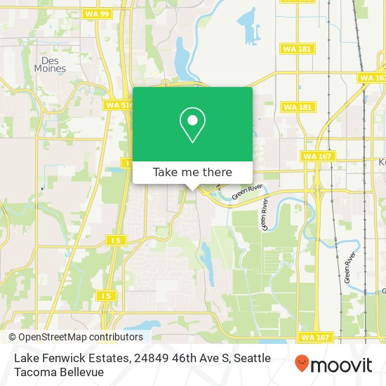 Mapa de Lake Fenwick Estates, 24849 46th Ave S