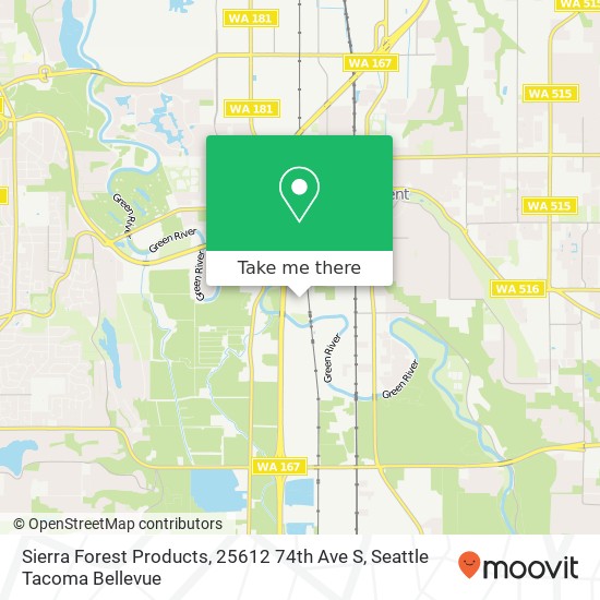 Sierra Forest Products, 25612 74th Ave S map