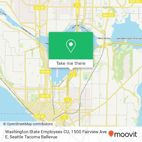 Washington State Employees CU, 1500 Fairview Ave E map