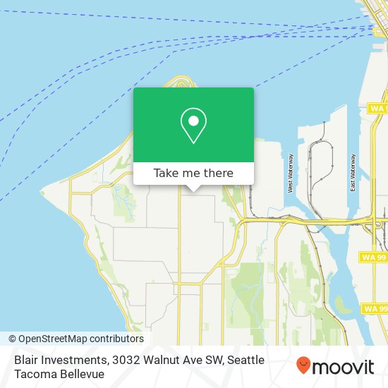 Mapa de Blair Investments, 3032 Walnut Ave SW