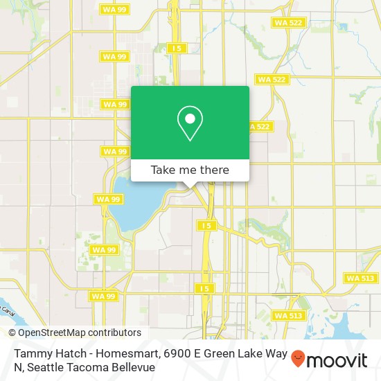 Mapa de Tammy Hatch - Homesmart, 6900 E Green Lake Way N