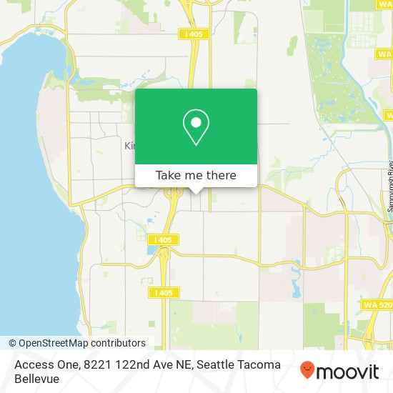 Mapa de Access One, 8221 122nd Ave NE