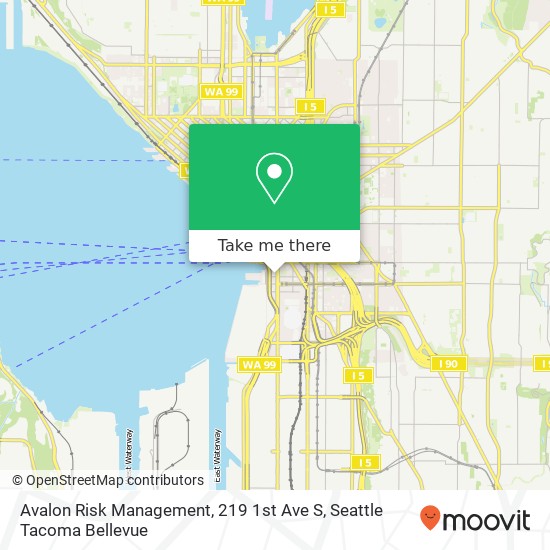 Mapa de Avalon Risk Management, 219 1st Ave S