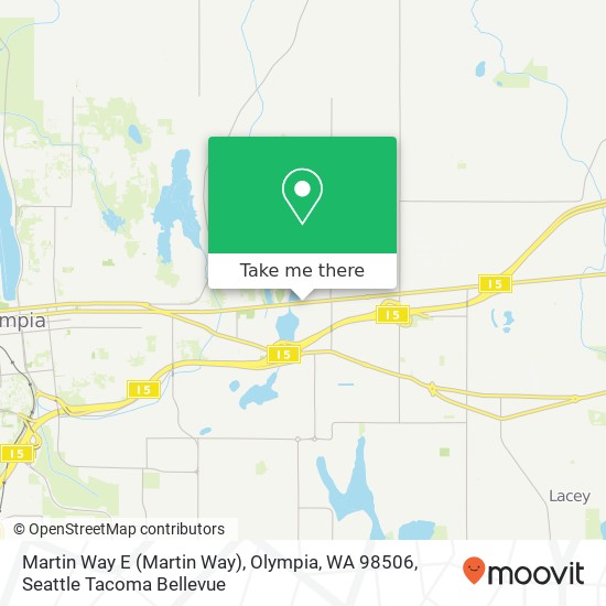 Mapa de Martin Way E (Martin Way), Olympia, WA 98506