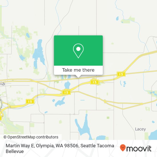 Mapa de Martin Way E, Olympia, WA 98506