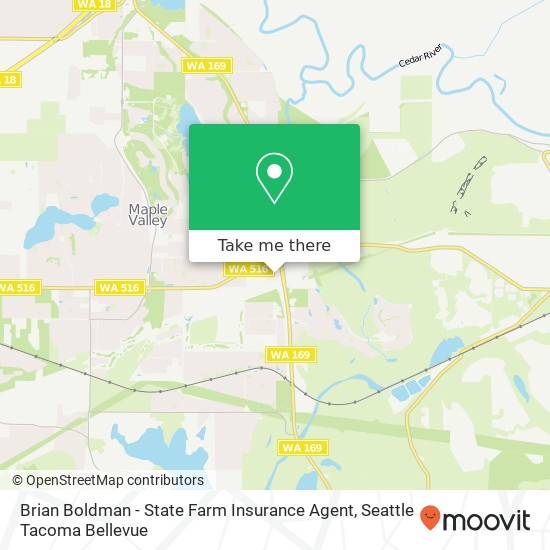 Mapa de Brian Boldman - State Farm Insurance Agent, 26929 Maple Valley Black Diamond Rd SE