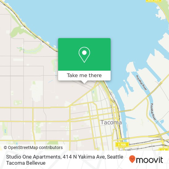 Mapa de Studio One Apartments, 414 N Yakima Ave