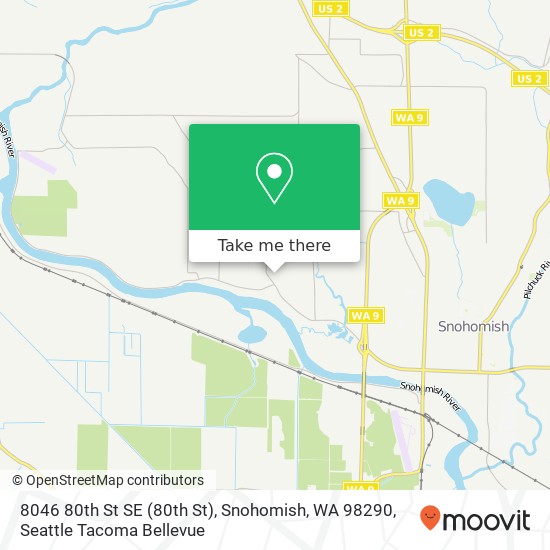 Mapa de 8046 80th St SE (80th St), Snohomish, WA 98290