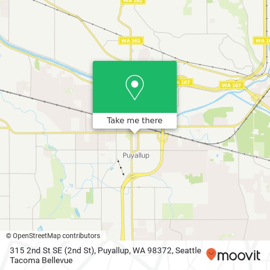 Mapa de 315 2nd St SE (2nd St), Puyallup, WA 98372