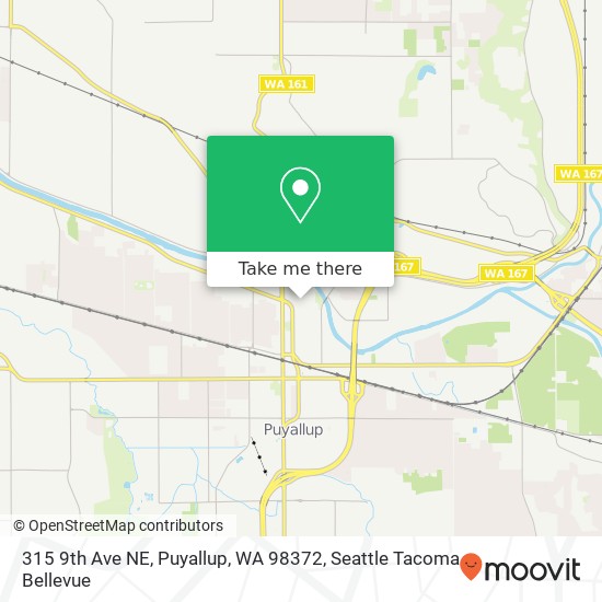 Mapa de 315 9th Ave NE, Puyallup, WA 98372