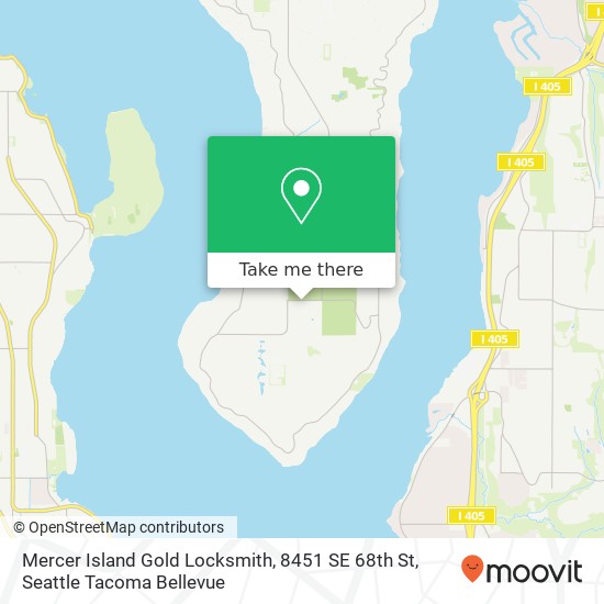 Mercer Island Gold Locksmith, 8451 SE 68th St map