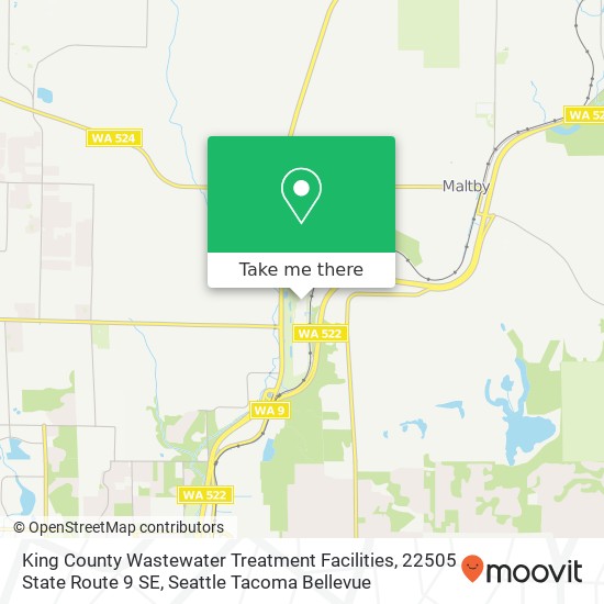 King County Wastewater Treatment Facilities, 22505 State Route 9 SE map