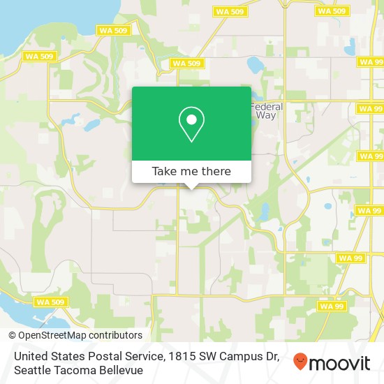 United States Postal Service, 1815 SW Campus Dr map