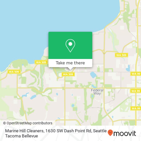 Mapa de Marine Hill Cleaners, 1630 SW Dash Point Rd