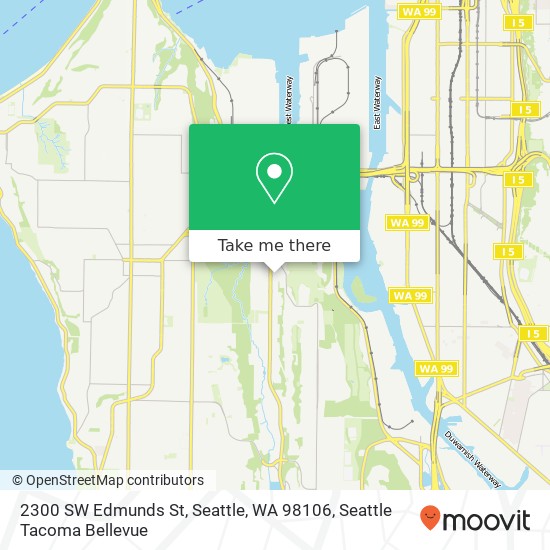 Mapa de 2300 SW Edmunds St, Seattle, WA 98106