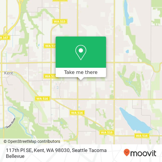 Mapa de 117th Pl SE, Kent, WA 98030