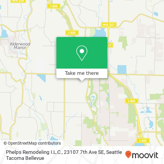 Mapa de Phelps Remodeling I.L.C., 23107 7th Ave SE