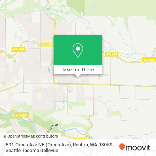 Mapa de 501 Orcas Ave NE (Orcas Ave), Renton, WA 98059