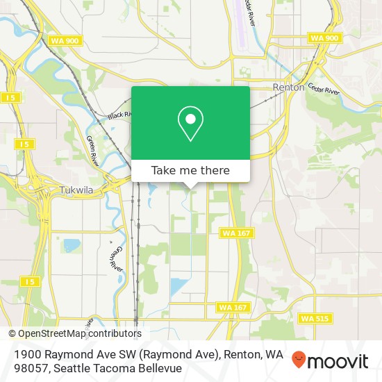 Mapa de 1900 Raymond Ave SW (Raymond Ave), Renton, WA 98057