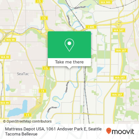 Mapa de Mattress Depot USA, 1061 Andover Park E